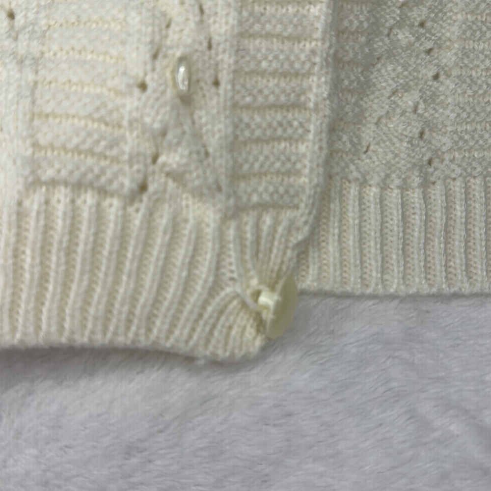👶🏻Baby Off white Cardigan Made in Mexico Size 2 - Picture 6 of 11